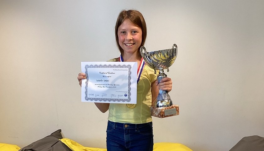 Reading Aloud Competition 2026: Die Siegerin