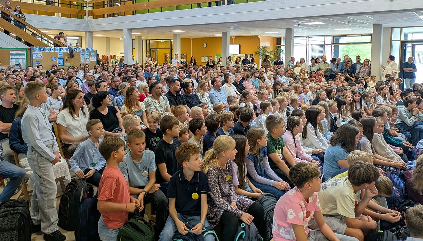 Volles Haus am FG bei der Begrüßung der neuen Fünftklässler.