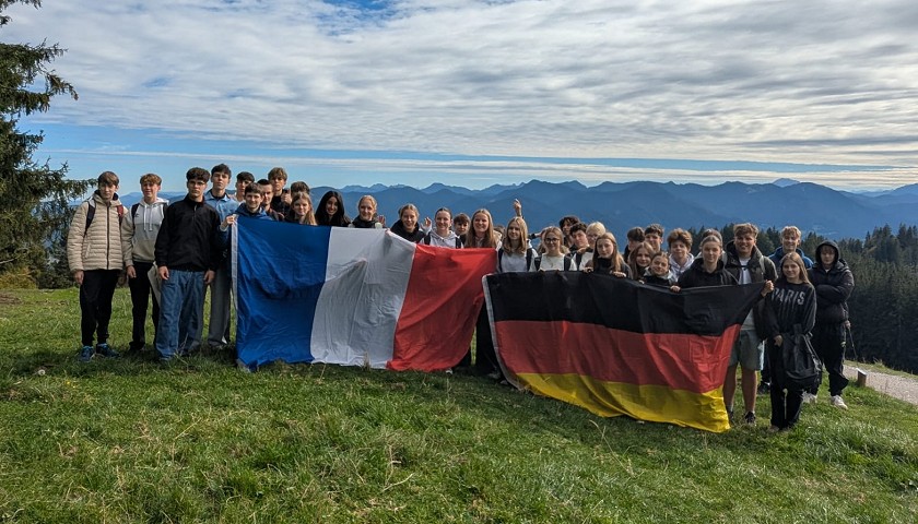 Deutsche und französische Schülerinnen und Schüler in Lenggries